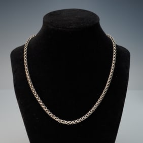 David Yurman Sterling Silver Wheat Chain Necklace
