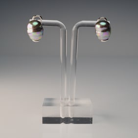 Baroque Pearl Sterling Silver Earrings With Omega Backs