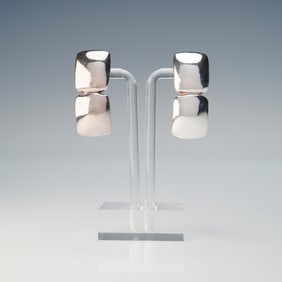 Pair of Simon Sebbag Sterling Silver Clip Earrings