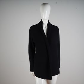 Escada Black Cashmere Knit Wrap Cardigan