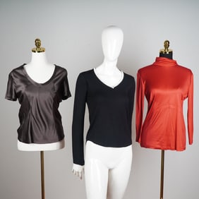 3pc Designer Tops Yves Saint Laurent, Joseph, and Chado Ralph Rucci