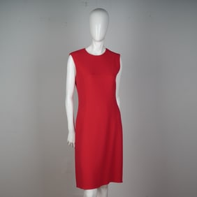 Bill Blass Red Sleeveless Shift Dress