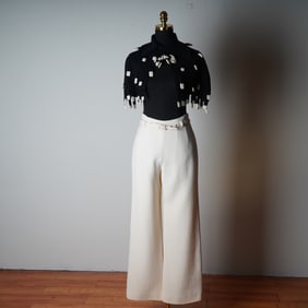 Temperley London Knit Cashmere Capelet & Serge et Real Wool Trousers