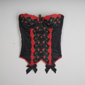 David Langley, Glazed Ceramic Pop Art Wall Sculpture, Corset, Signed
