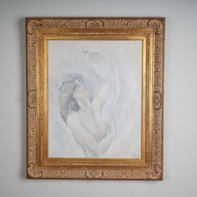 R. Cook, Original Oil on Canvas, Ethereal Embrace, Signed