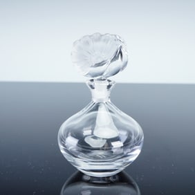 Marquis by Waterford Crystal Perfume Bottle with Floral Stopper