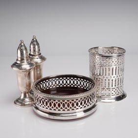 4pc Table Accessories, Weighted Sterling & EPNS