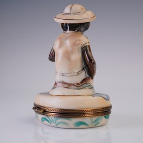 Limoges Porcelain Monkey Safari Trinket Box
