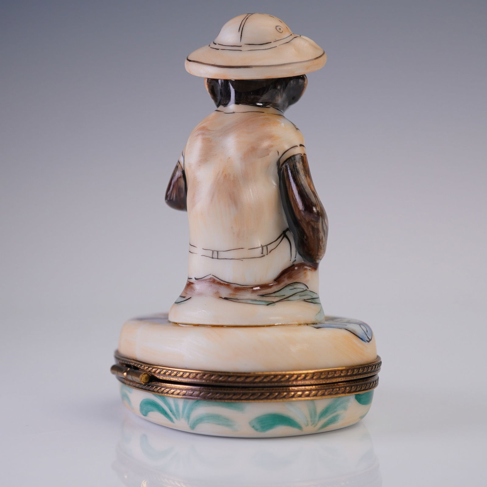 Limoges Porcelain Monkey Safari Trinket Box (1 of 4)