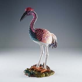 Rucinni Jeweled Crane Trinket Box