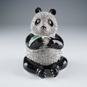 Rucinni Jeweled Panda Trinket Box
