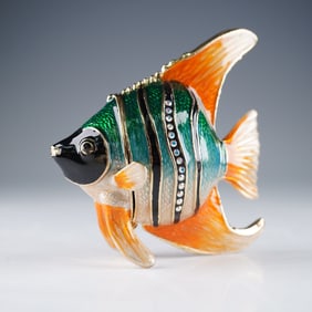 Rucinni Swarovski Crystal Enameled Tropical Fish Box