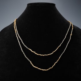 Barbara Boz Faceted Pyrite Bead Necklace