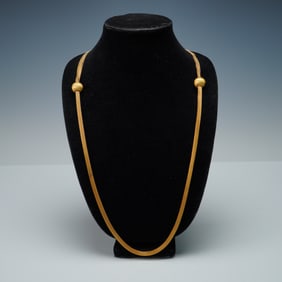 Dean Davidson Gold-Tone Mesh & Strand Chain Necklace