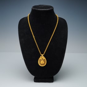 Julie Vos Gold-Tone Pendant Necklace With Bee Motif