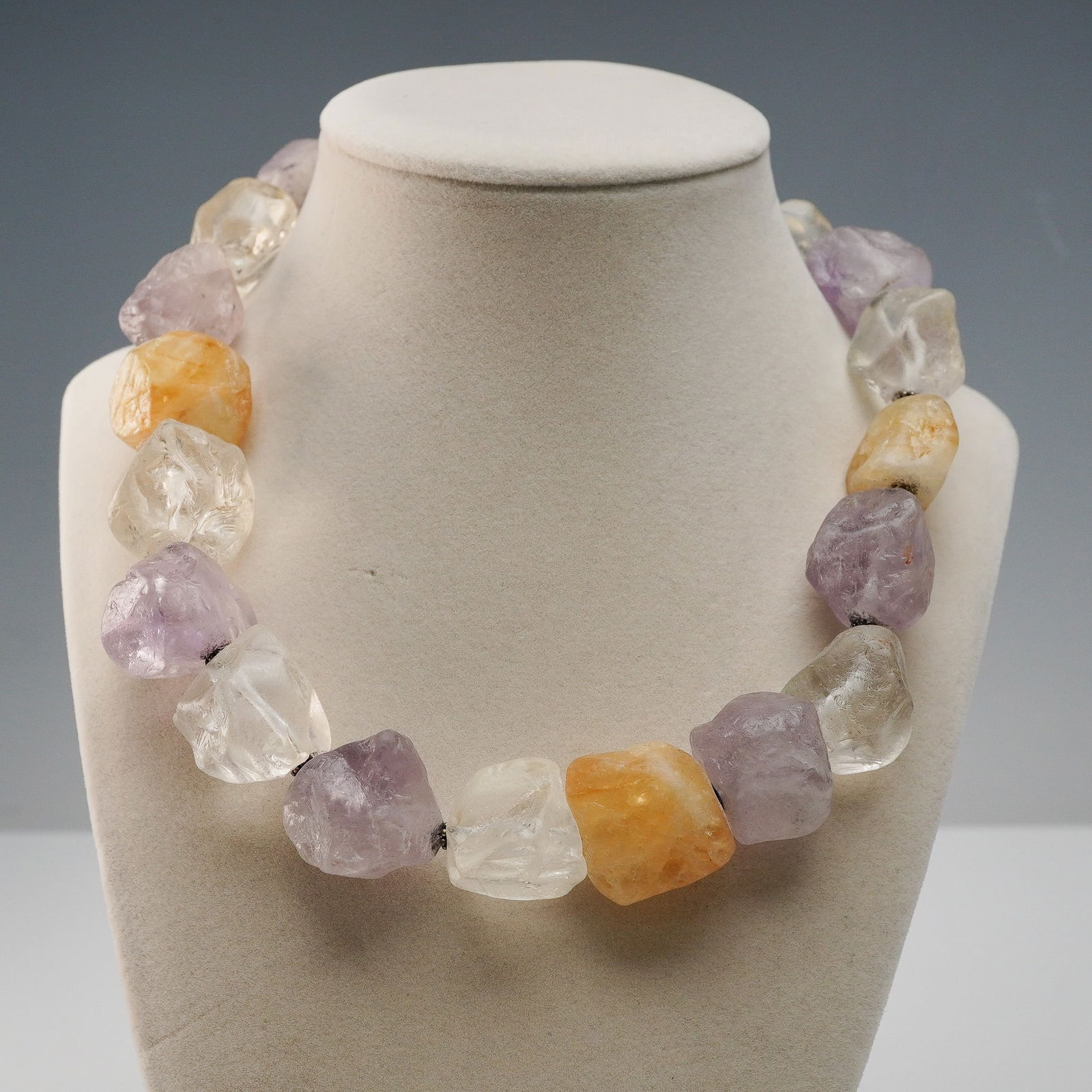 Natural Multicolor Quartz Gemstone Necklace (1 of 4)