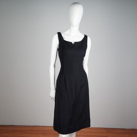 Richard Tyler Couture Black Lace-Up Back Dress
