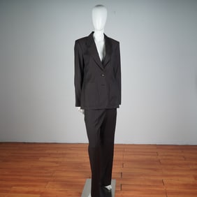 Yves Saint Laurent Rive Gauche Pinstripe Wool Pant Suit