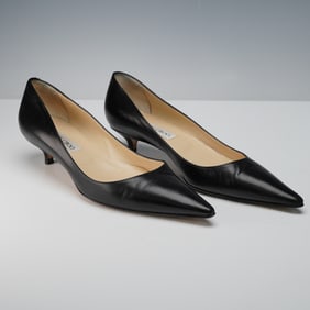 Jimmy Choo Black Leather Pumps