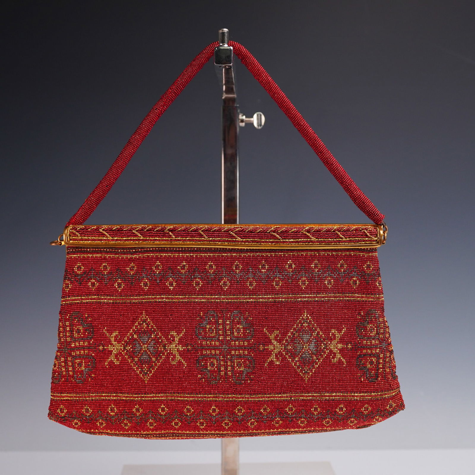 Vintage French Beaded Handbag with Coin Purse (1 of 7)