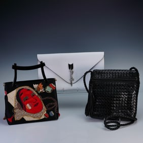 3pc Designer Evening Bags, Pampaloni, Natori, & Aspects by Lisette