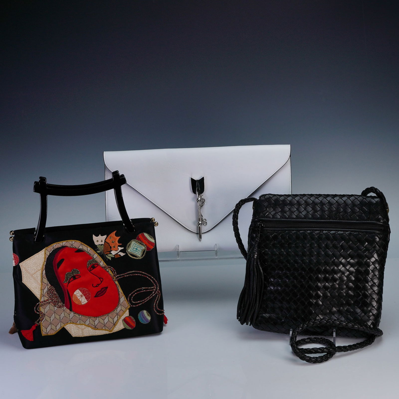 3pc Designer Evening Bags, Pampaloni, Natori, & Aspects by Lisette (1 of 5)