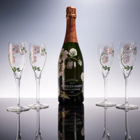 Perrier- Jouet Champagne 1995 Fleur De Champagne with Flutes in Box