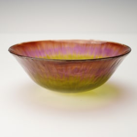 Iridescent Hand blown Art Glass Bowl