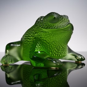 Lalique "Gregoire" Frog Paperweight