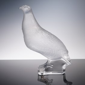 Lalique Crystal Quail Figurine