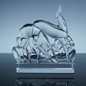 Baccarat Crystal Figurine, Gazelles