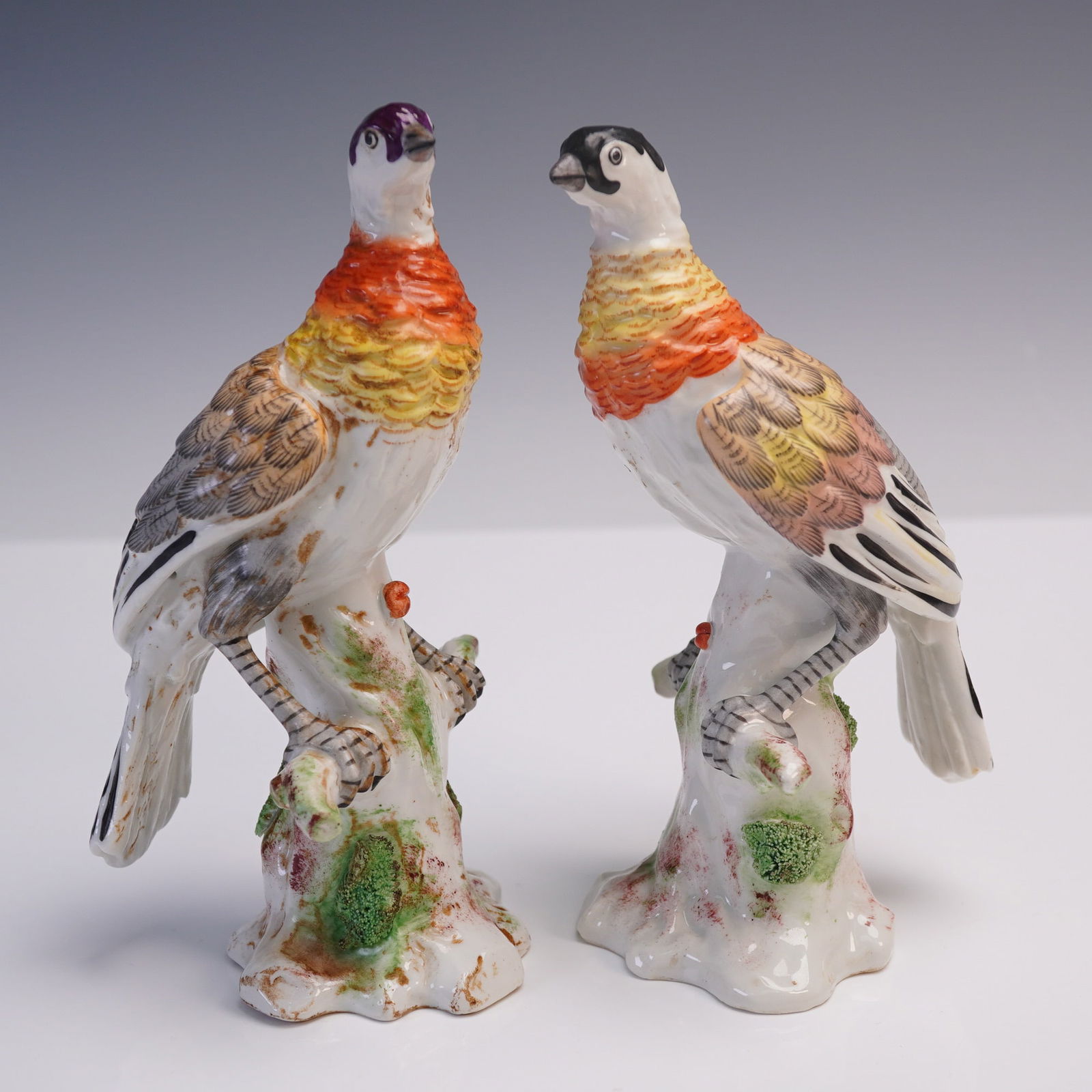 Pair of La Courtille Porcelain Bird Figurines (Likely Pheasants) (1 of 5)