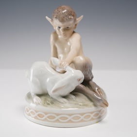 Royal Copenhagen Figurine, Faun with Rabbit 2267