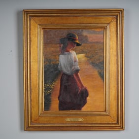 Jacob Pfeiffer, Original Oil on Canvas, The Invitation, Signed