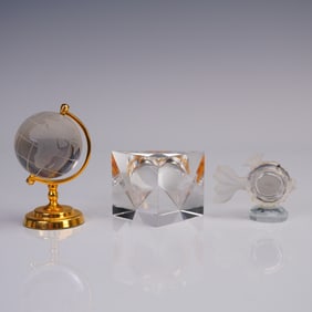 3pc Eikon Crystal Desk Clocks