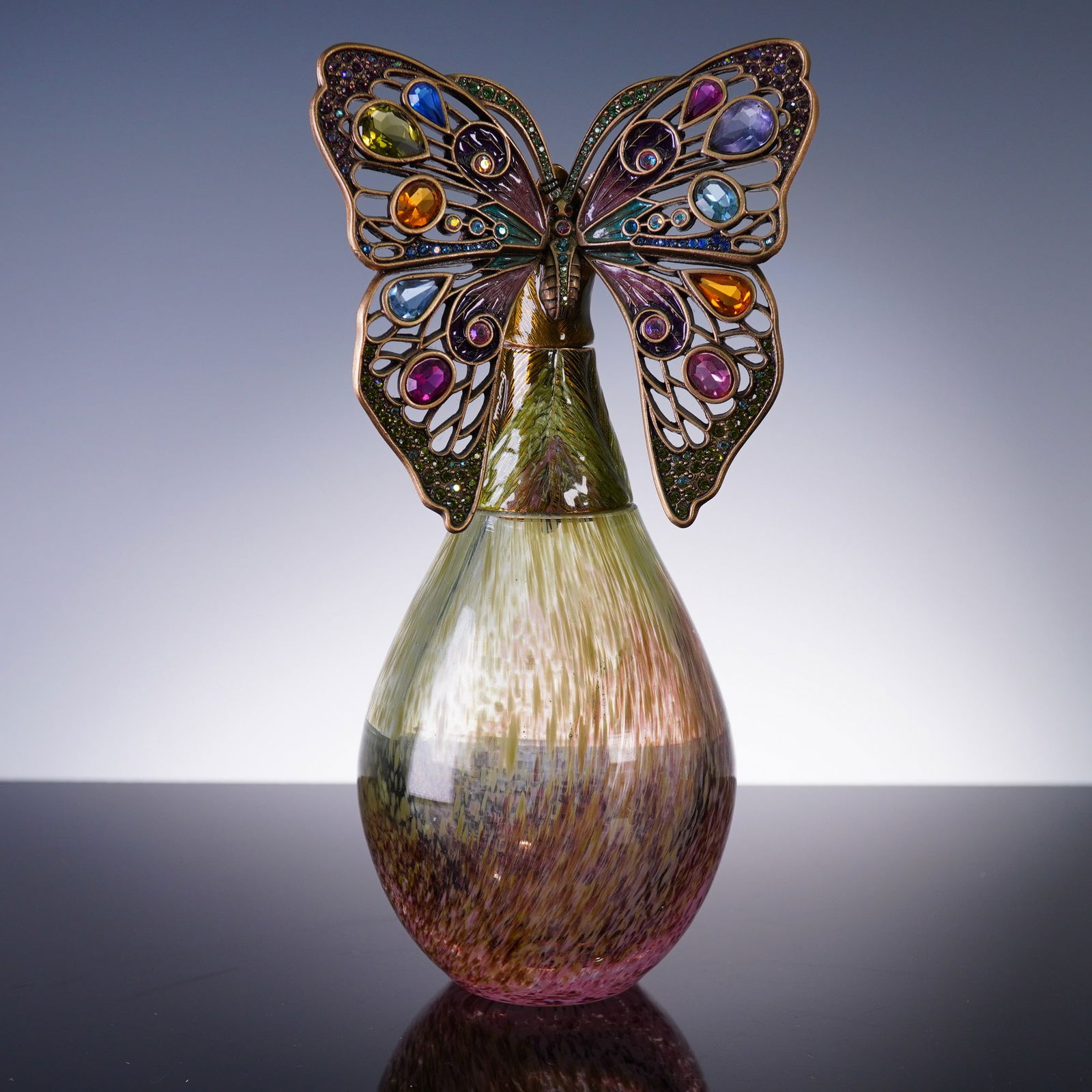 Jay Strongwater Perfume Bottle, Jeweled Butterfly Stopper (1 of 6)