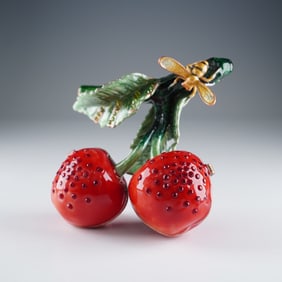 Ruccini Enamel Cherry Treasure Box