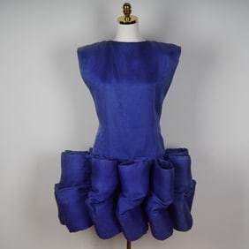 Pierre Cardin Sculptural Blue Dress