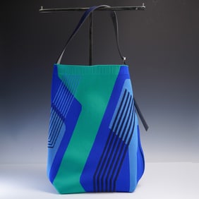 Hermes Etriviere Dynamo Mesh Shoulder Bag, Blue Green