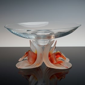 Royales de Champagne Frosted Orchid Footed Bowl