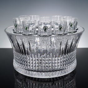 14 Waterford Crystal Vodka Chiller Set, Lismore Diamond