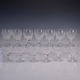13pc Waterford Crystal Maureen Cut Water Goblets
