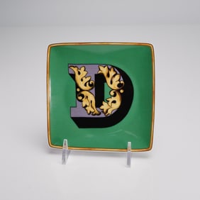 Rosenthal Versace Letter D Holiday Alphabet Square Plate, 2019
