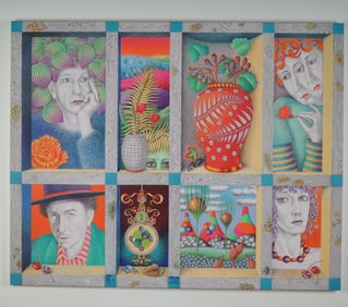Igor Tulipanov, Artist Proof Giclee on Canvas, Faces, Signed