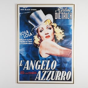 Italian Movie Poster Featuring Marlene Dietrich in The Blue Angel