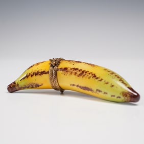 Limoges France Banana Trinket Box