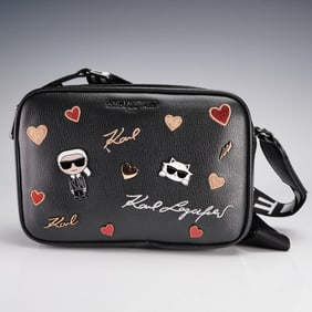 Karl Lagerfeld Paris Black Crossbody Purse