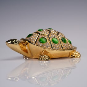 Bejeweled Turtle Trinket Box