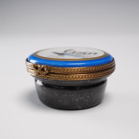 Chamart Exclusive Limoges Porcelain Treasure Box, Caviar Beluga
