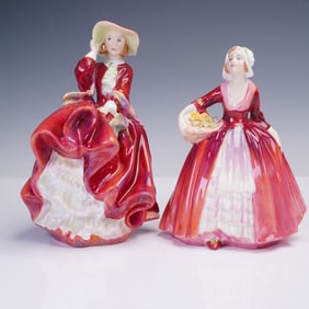 2pc Royal Doulton Porcelain Figurines, Top o' the Hill & Janet